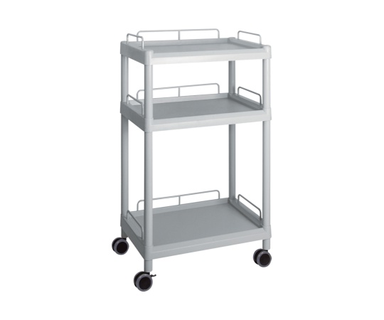 AS ONE 3-6643-07 ME32G Mobile Easy Cart (Tall Type/Wide 32) Gray 3 Sages Wiith Guard Frame (PP (polypropylene), ABS, 651 x 447 x 1100mm)