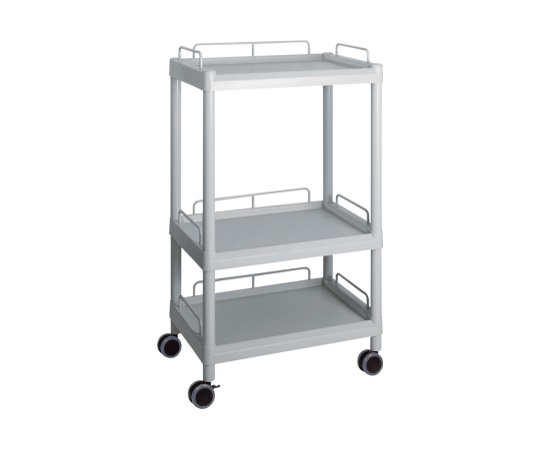 AS ONE 3-6643-08 ME32H Mobile Easy Cart (Tall Type/Wide 32) Gray 3 Sages Wiith Guard Frame (PP (polypropylene), ABS, 651 x 447 x 1100mm)