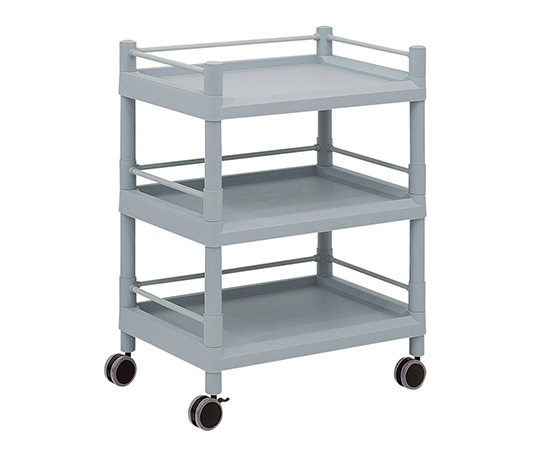AS ONE 3-6496-02 MSO21F Mobile Storage Cart (With Guard Frame) 3 Stages (PP (polypropylene), ABS, 651 x 441 x 858mm)