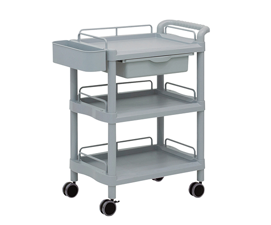 AS ONE 3-6499-02 MP61BG Mobile Pocket Cart (With Drawer) 3 Stages (PP (polypropylene), ABS, 650 x 410 x 867mm)