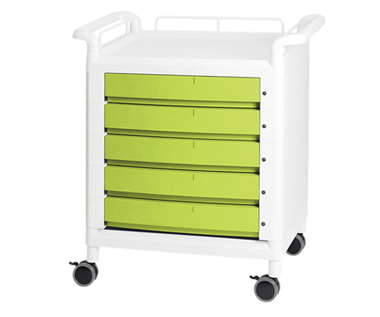 NAVIS D21GHW Mobile Multi Cart Double Side Handle Green (PP (polypropylene), ABS, 457 x 770 x 830mm)