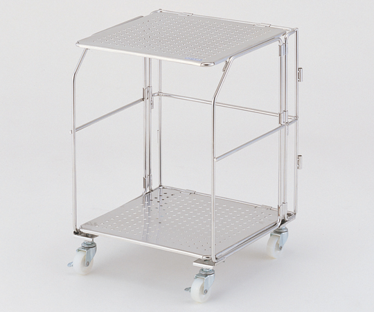 AS ONE 1-5994-01 SC-UT Folding Wagon Under Laboratory Bench (Stainless steel (SUS304), 370 x 370 x 512mm)