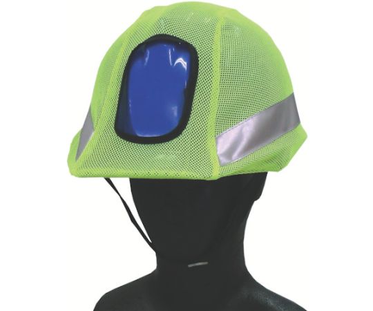 MIDORI ANZEN FT-GS-30 Reflection and Fluorescence Mesh Helmet Cover Fluorescence Green 30mm