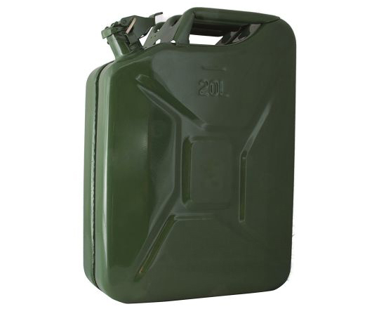 RS PRO 400-1063  Metal Jerry Can (for the transportation and storage of petrol, diesel or oil) 20L