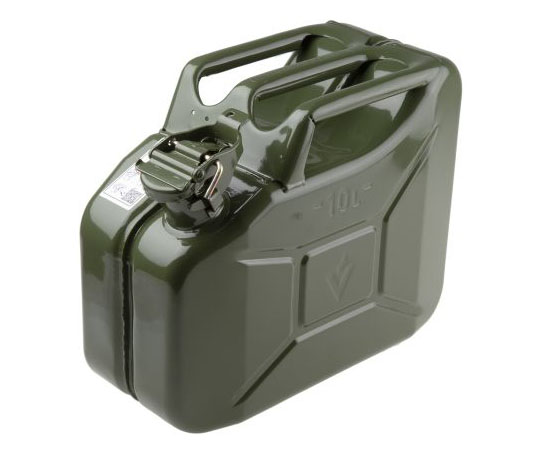 RS PRO 400-8503 Metal Jerry Can (for the transportation and storage of petrol, diesel or oil) 10L