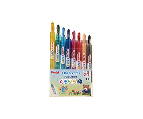 PENTEL GTW-8 Twist Crayon (feed type crayon) (8 color set)