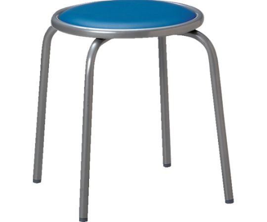 Ghế tròn ống thép (bọc da Vinyl, màu xanh lam, 360 x 445mm) AICO RC-60 V3-BU