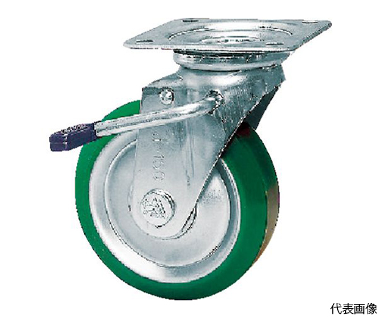 SISIKU ADDKREIS UWJB-75 Standard Press Caster Urethane Wheel with Free Stopper (120kgf, 75mm)