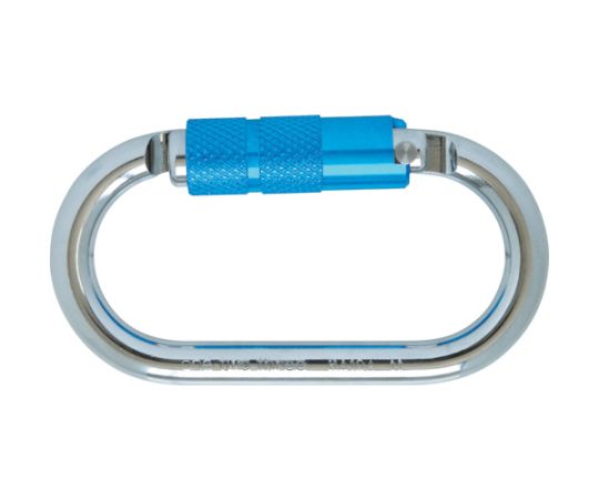 Ito Seisakusho KA10AM Auto Lock Iron O Type Aluminum Ring (Steel (nickel-chrome plating), blue, 1.47KN, 10 x 19 x 56mm)