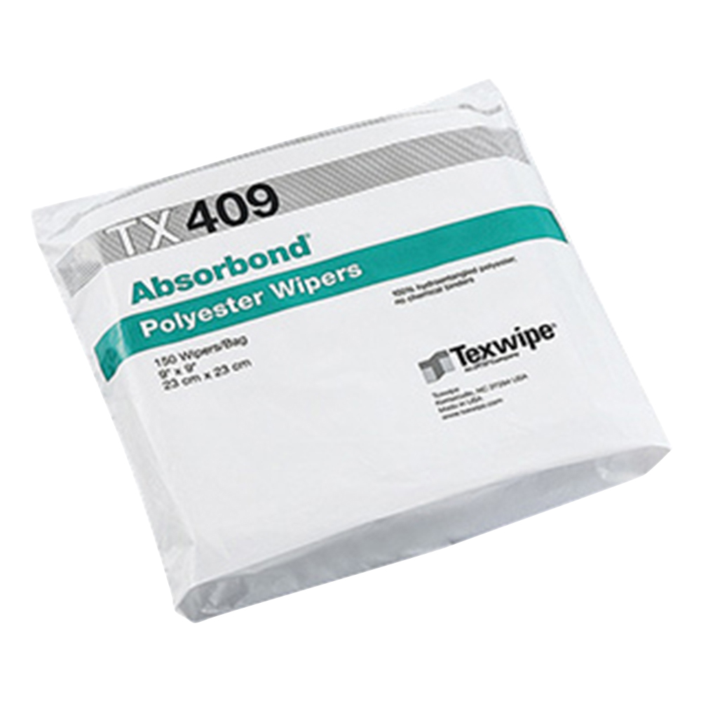TexWipe TX409 Polyester Wiper Absorbond (Polyester 100%, ISO Class 5～8, 1 pack (150pcs/bag x 2 bags)