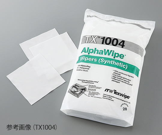 TexWipe 	TX1004 ALPHA Wiper (Polyester 100%, ISO Class 4～8, 1 pack (150pcs/bag x 2 bags)