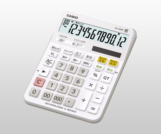 CASIO COMPUTER DJ-120W-N Double calculation check calculator (12 digits)