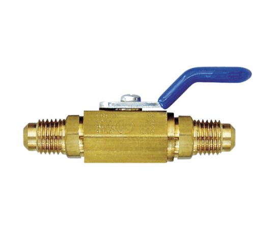 ASADA Y93834 Ball Valve (refrigerant discharge prevention, 1/4 male x 1/4 male)