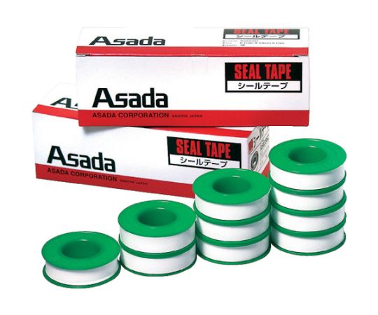 ASADA R50356 Seal Tape (white, 13mm x15m (10 volumes))