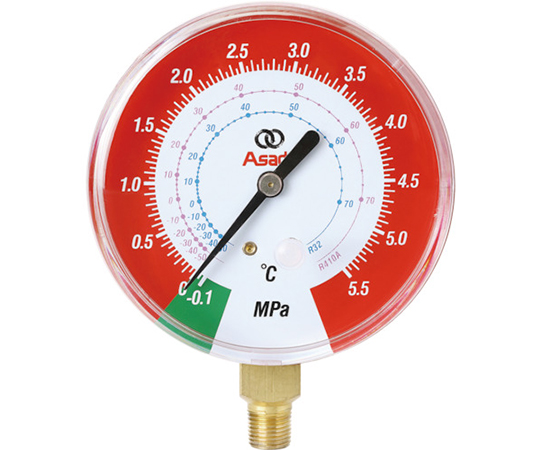 Đồng hồ đo áp suất cao (-0.1 - 5.5MPa, 1/8 inch NPT) ASADA AI129