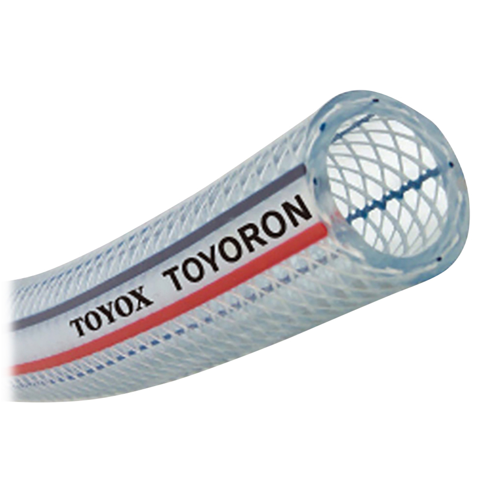 TOYOX TR-19 TOYORON(R) HOSE ( Soft PVC (polyvinyl chloride), Reinforcement / Polyester yarn, φ19.0 x φ26.0mm, 1m)