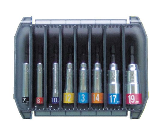 TOP KOGYO EDS-719CS Compact socket for electric drill 8-piece set (EDS - 7C, 8C, 10C, 12C, 13C, 14C, 17C, 19C)