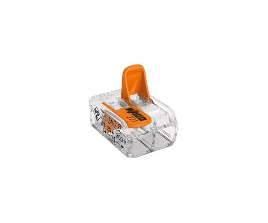 WAGO 221-412 Terminal Block Pluggable (push-in lock, 2 contacts, 32A, 450V)