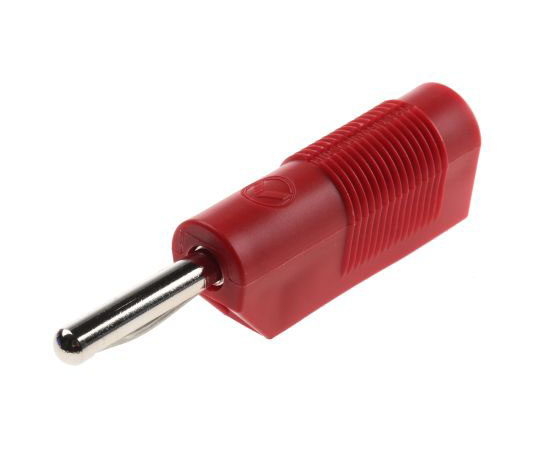 Hirschmann Test & Measurement 930435101 Red Male Banana Plug Screw (60VDC, 30A)