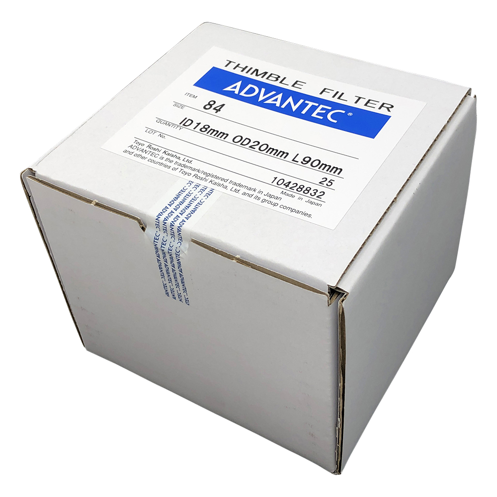 ADVANTEC 35400201 Cylindrical Filter Paper No. 84 (18 x 20mm, 25pcs/ box)