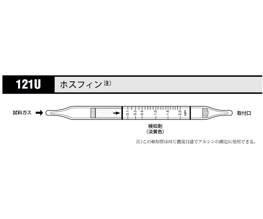 KITAGAWA 121U Gas Detector Tube Phosphine (0,05 - 2ppm)