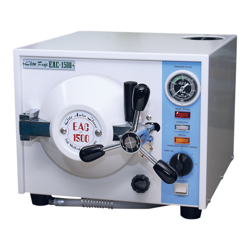 Nồi hấp tiệt trùng áp suất cao để bàn siêu nhỏ gọn (AC100V 50/60Hz, 340×460×290mm) Fuji Medical Instruments EAC-1500