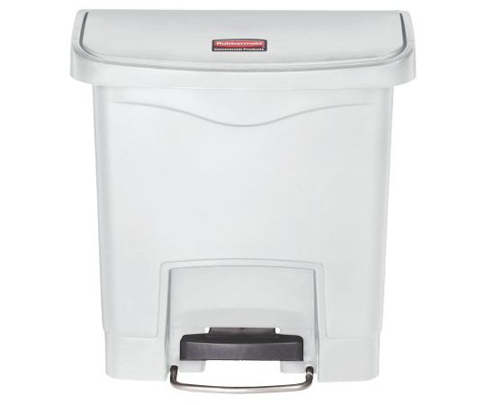 Rubbermaid Commercial Products 1883554 Slim Jim 15L White Pedal Polyethylene Dustbin