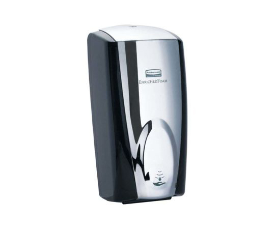 Rubbermaid Commercial Products FG750411 Wall Mounted Soap Dispenser (Black/ Chrome, 1100ml)