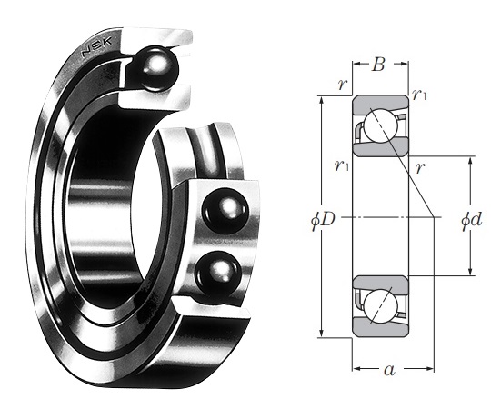 NSK Ltd 7240B Angular Ball bearings (Houkin Retainer)