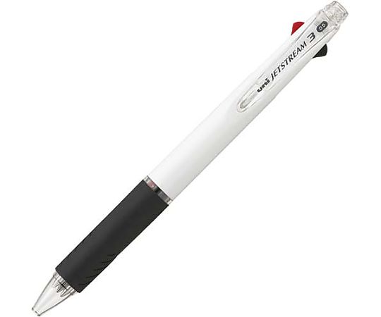 Bút bi Jet Stream màu trắng (0.5mm, 3 màu mực đen/ đỏ/ xanh) Mitsubishi Pencil SXE340005.1