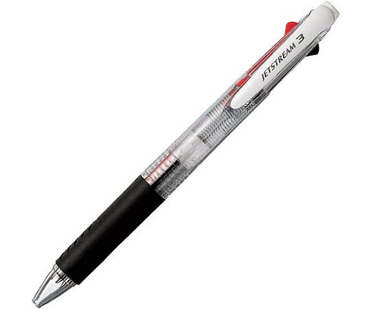 Bút bi Jet Stream màu trong suốt (0.7mm, 3 màu mực đen/ đỏ/ xanh) Mitsubishi Pencil SXE340007.T