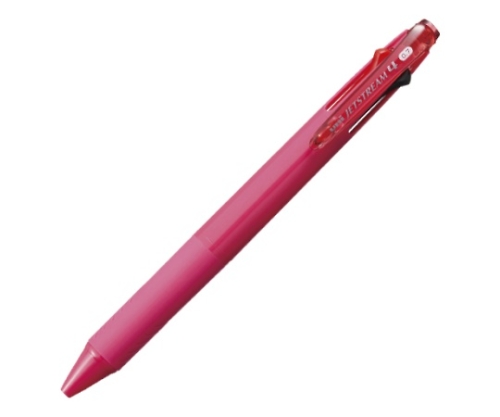 Bút bi Jet Stream màu hồng (0,7mm, 4 màu mực Đen/ Đỏ/ Xanh dương/ Xanh lục) Mitsubishi Pencil SXE4-500-07.66