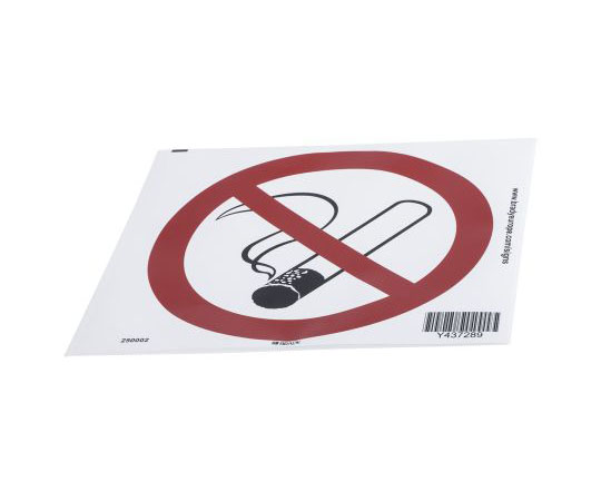Brady 250002 Prohibition sign No smoking (PET, black/ red/ white, 200 x 200mm)