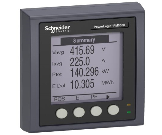 Schneider Electric METSEPM5RD Power Meter Backlight LCD 6 Digit PM5000 Series