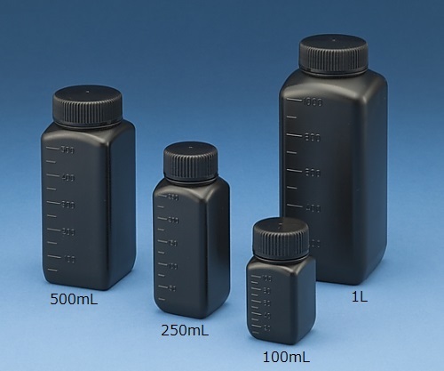Nikko Hansen 1573-04 J bottle square type wide mouth light shielding (1L, sterilized 50 pieces)
