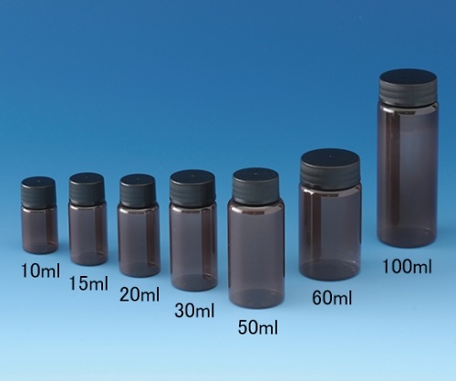 Nikko Hansen 1720-0020 JST-R/A 20 PET screw vial (20mL, brown, 50 pieces)