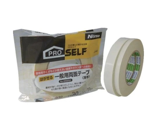 Nitoms J1430 Detachable General Purpose Double-Sided Thick Tape No.5000ND (white, 20m x 20mm)
