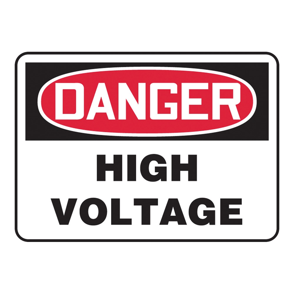 Accuform MELC113VS Warning label (English) High Voltage