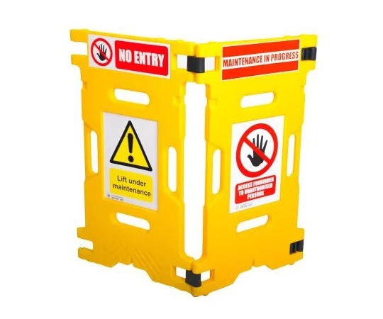 Addgards ELE1 Barrier Reel Stand (Yellow, No Entry, 1.1m x 660mm)